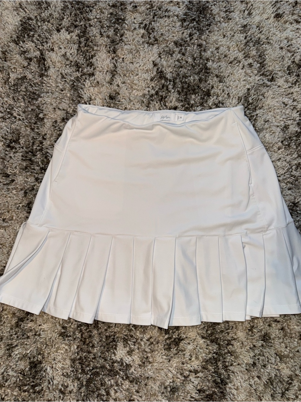 Lady Hagen White Pleated Hem Skater Golf Skirt